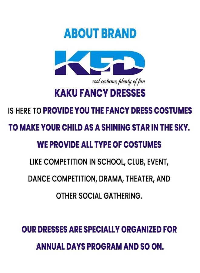 كاكو فانسي دريسيس فستان تنكري من الحرير والبوليستر من كاكو، زي راني البطلة الوطنية جاسي للفتيات | زي المناضلة من أجل الحرية راني لاكشمي باي ليوم الاستقلال ويوم الجمهورية - برتقالي، من 14 إلى 17 سنة، للفتيات - Image 5